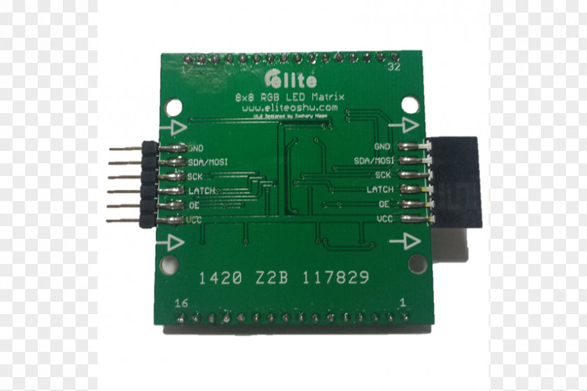 Led Board RGB Color Model Hardware Programmer Microcontroller Flash Memory Electronics PNG