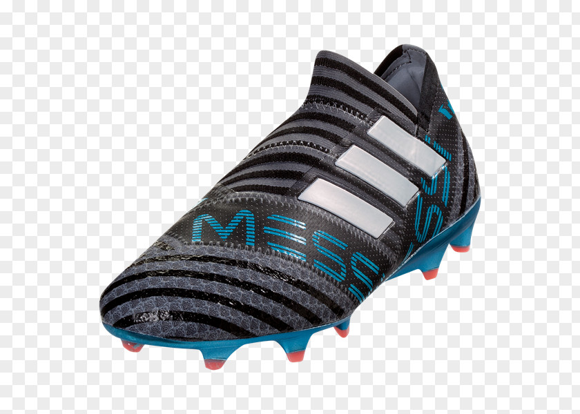 Messi Black White Adidas Nemeziz 17+ 360 Agility FG Cleat Football Boot Shoe PNG