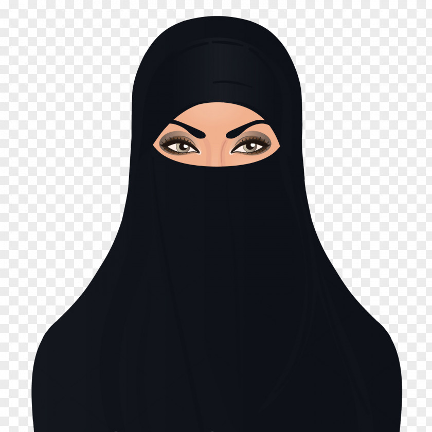 Saudi Background Hijab Burqa Woman Religious Veils Vector Graphics PNG