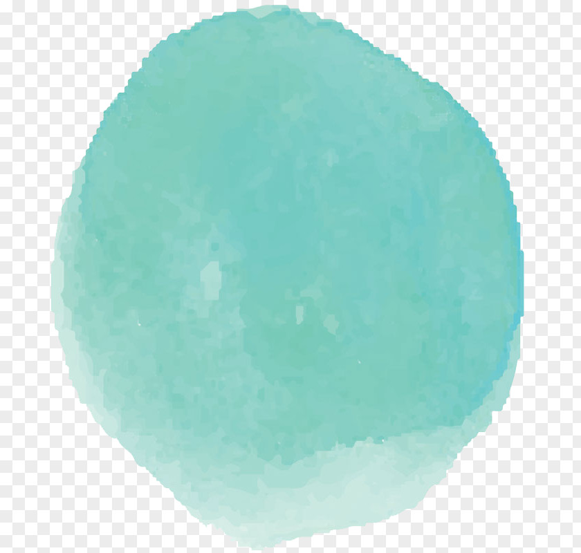 Dot Watercolor Painting Turquoise PNG