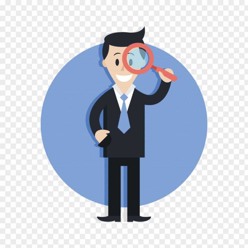 Magnifying Glass Businessperson Management CESTA DE OURO Consultant PNG
