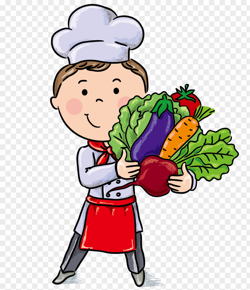 Take The Chef Of Vegetable Vector Cartoon Cook Illustration PNG