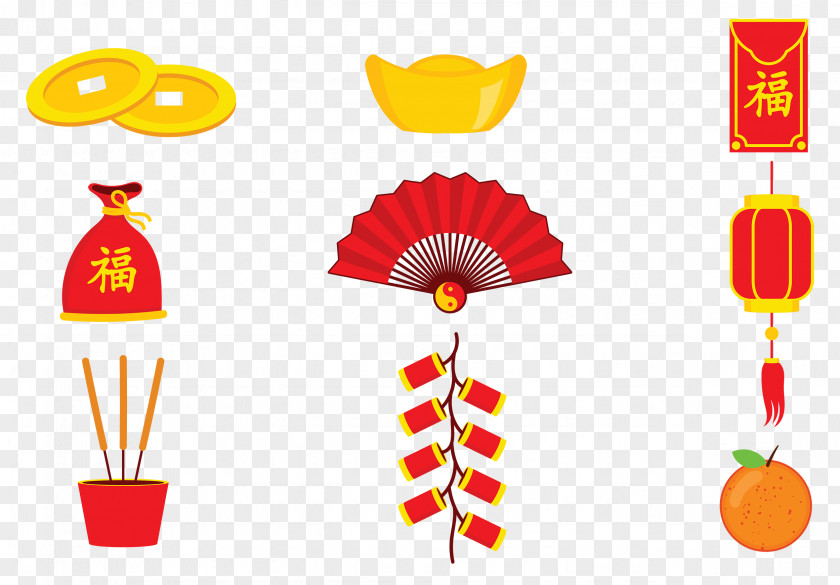 Chinese New Year Vector Graphics Illustration Clip Art Image PNG