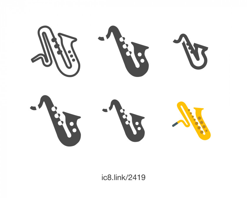 Saxophone Alto Font PNG