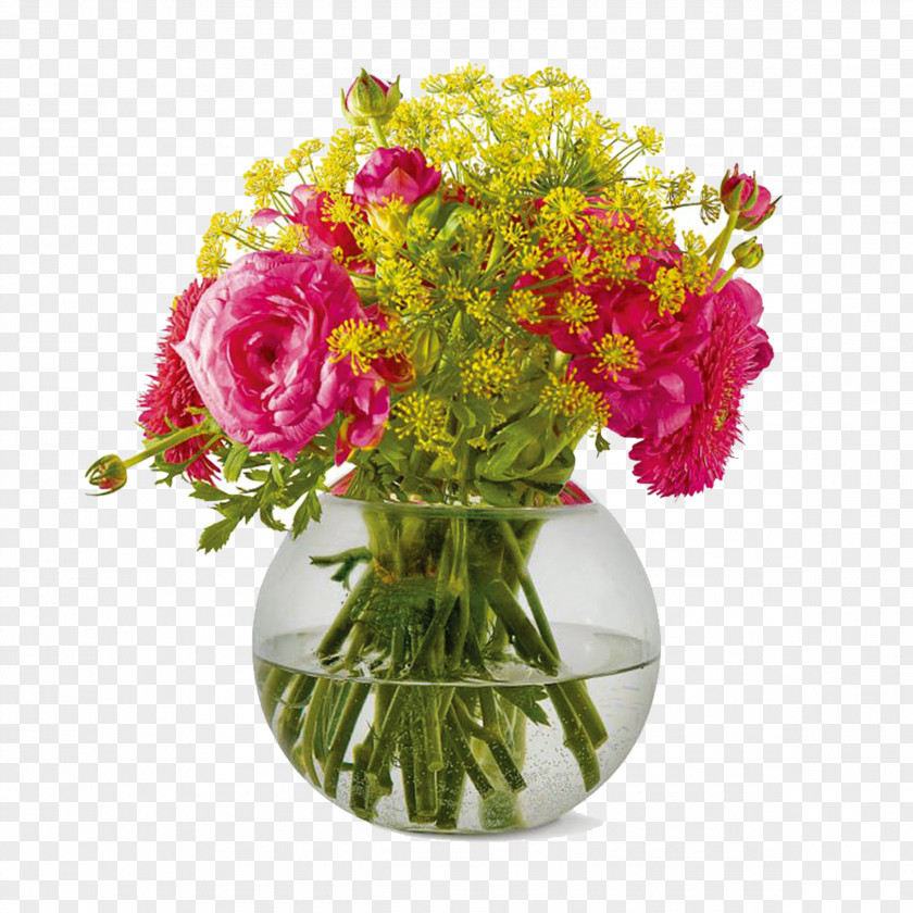 Vase Of Flowers Holmegaard Glass Factory Stainless Steel PNG