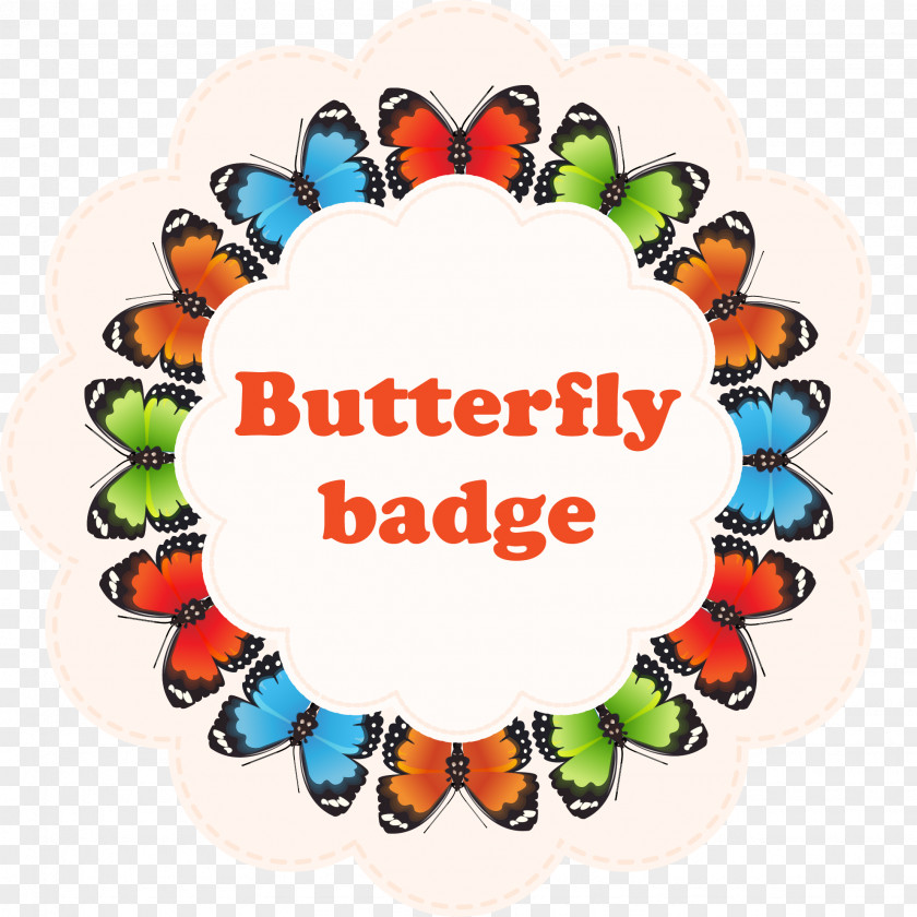 Vector Butterfly Advertising Promotion Label Price Service PNG