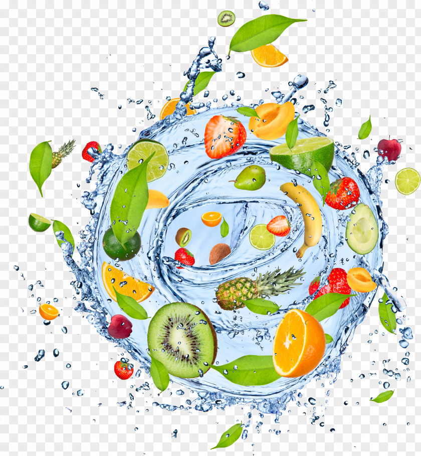 Water ,Fruit Ripples Juice Fruit Lemon Splash PNG