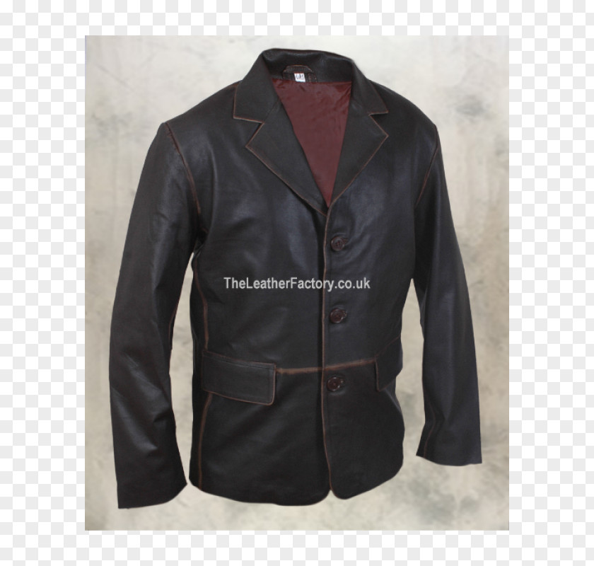 Blazer Jacket Leather Button Lining PNG