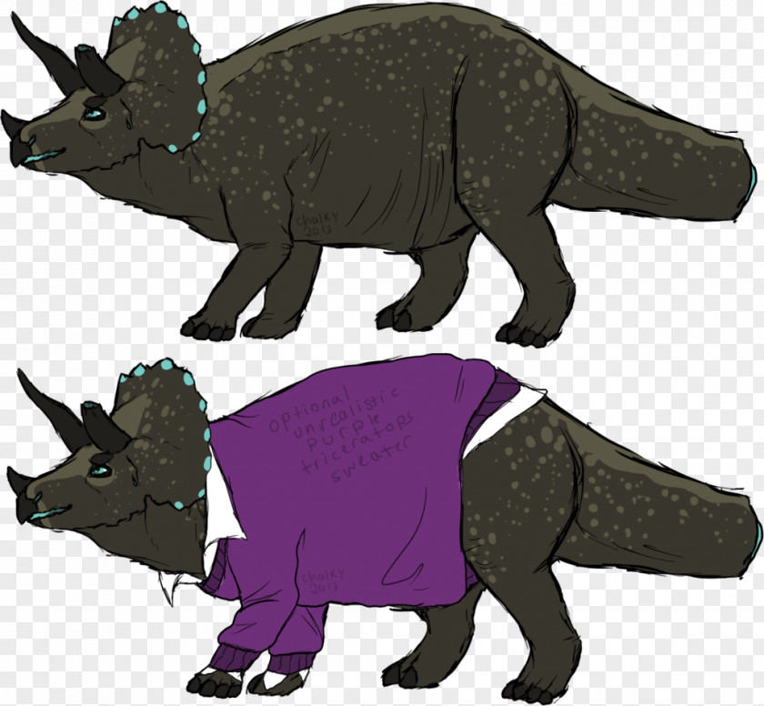 Chalk Box Triceratops Cattle Mammal Fauna Cartoon PNG
