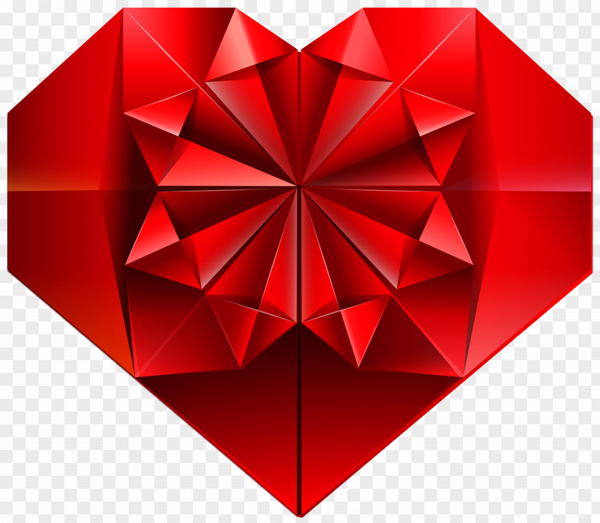 Crystal Heart Transparent Clip Art Image PNG