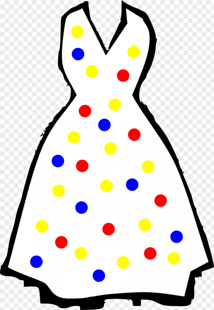 Dress Clip Art Polka Dot Sundress Openclipart PNG