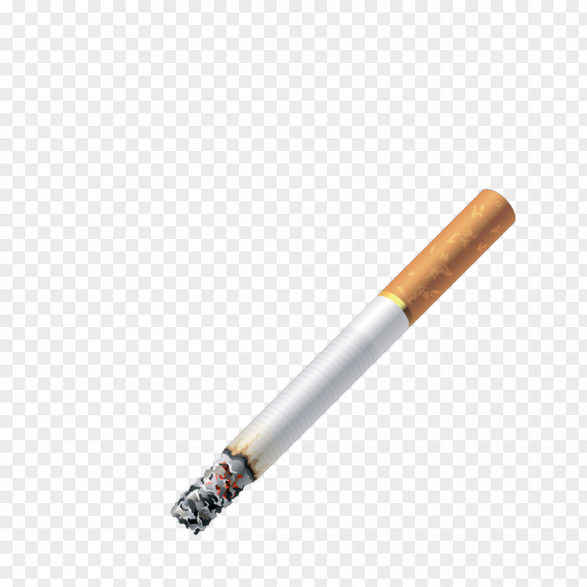 Cigarette Tobacco PNG Tobacco, Smoky cigarette, brown and white single cigarette stick illustration clipart PNG