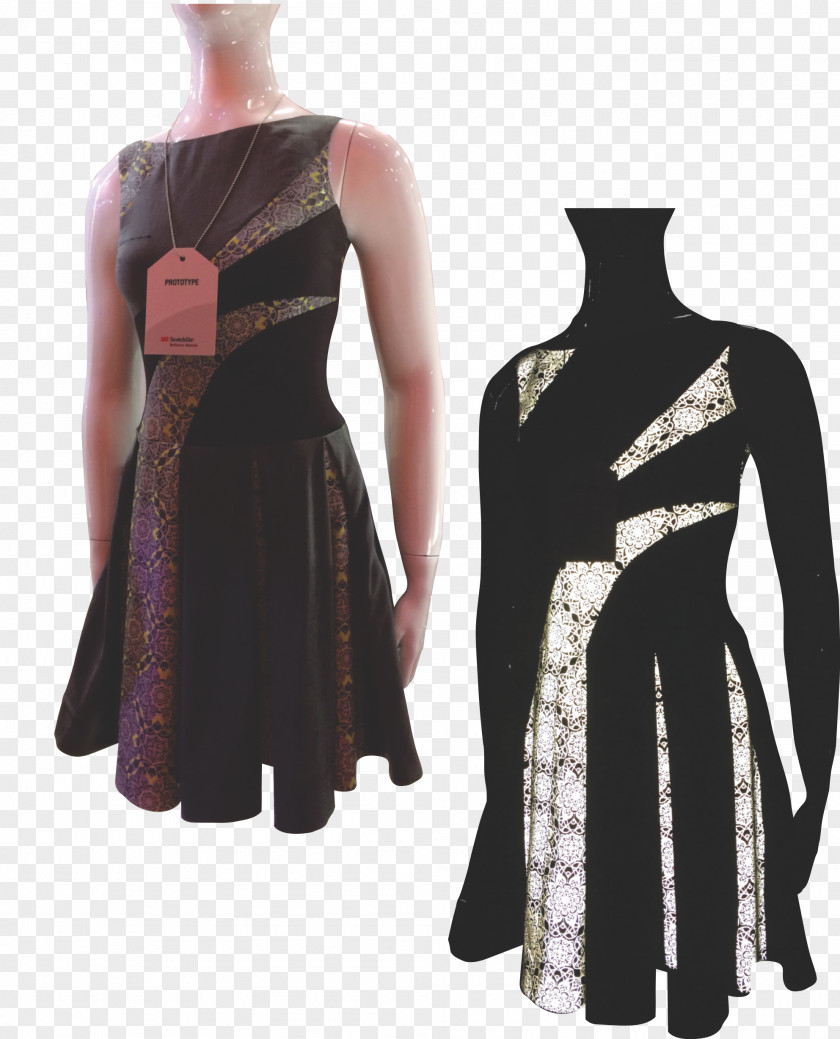 Dress Little Black Shoulder Gown Pattern PNG