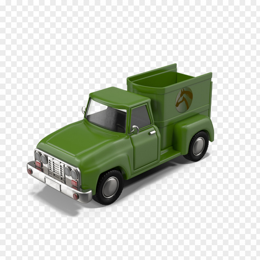 Horse Trailer Green Pickup Truck Car Compact Van PNG