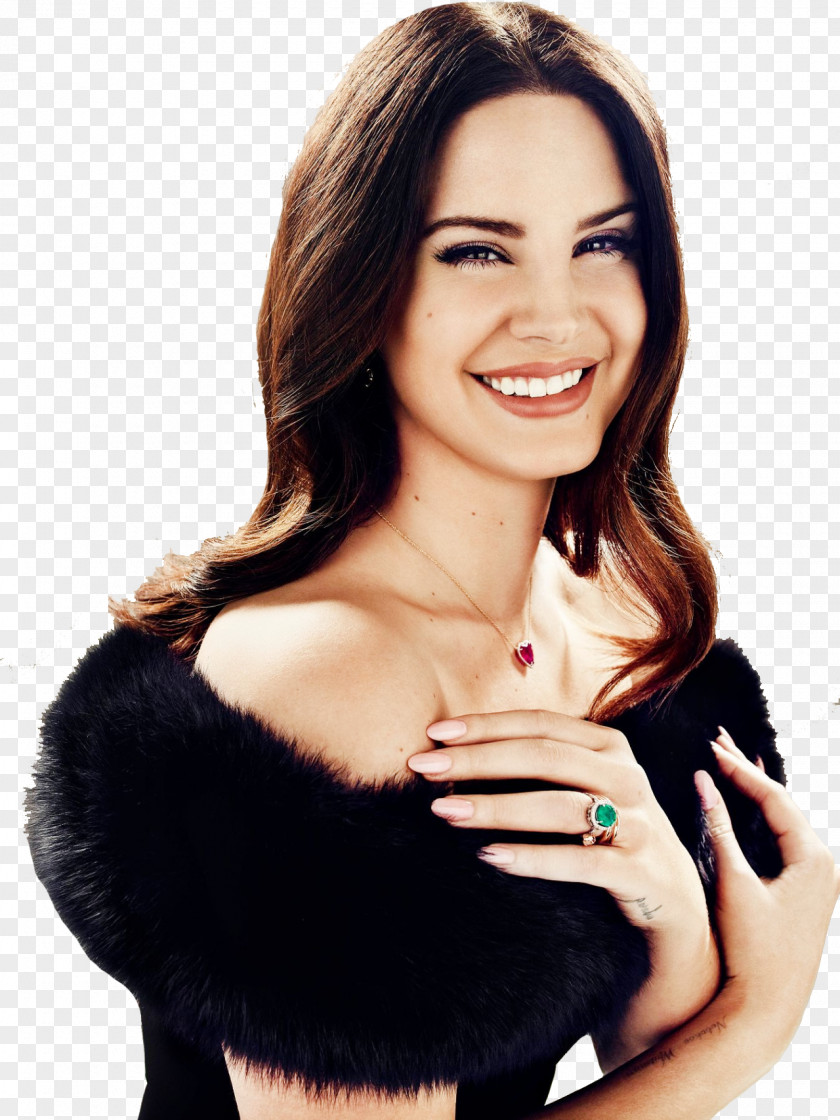 Lana Del Rey Hollywood Casino Amphitheatre Photography Billboard Beverly Hills PNG Hills, Rey, smiling woman wearing black fur off-shoulder top clipart PNG