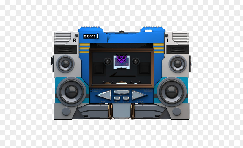 Transformers Soundwave No Tape Front Sound Boombox Multimedia Media Player PNG