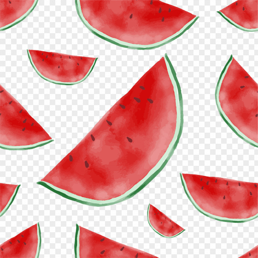 Vector Hand-painted Cartoon Watermelon Euclidean Fruit Computer File PNG