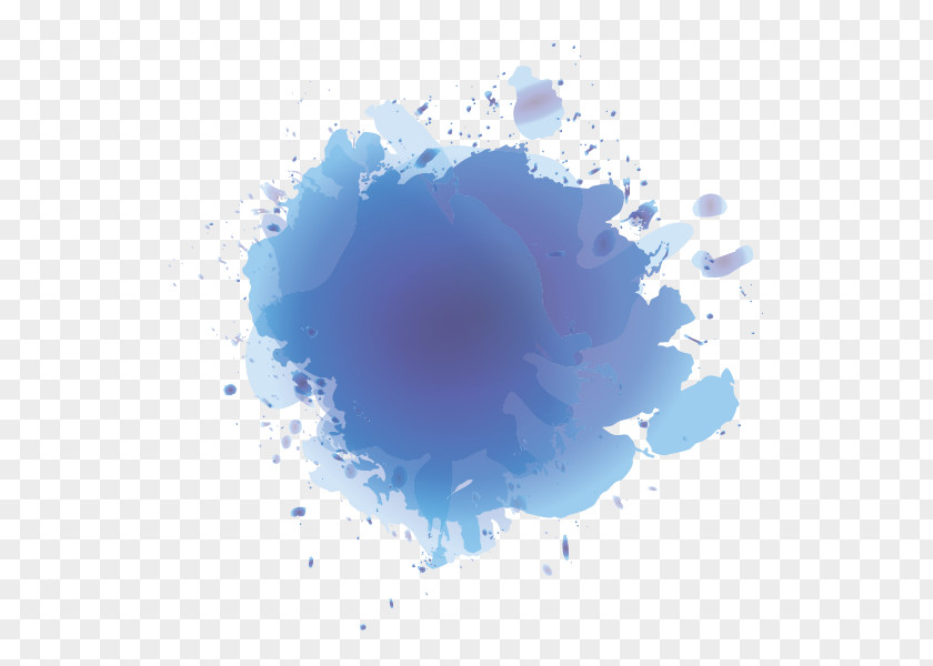 Color Splash Paint Blue Sky Clip Art PNG