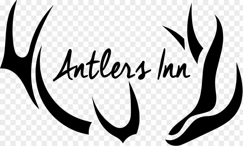 Design Antlers Inn Logo Calligraphy Font PNG