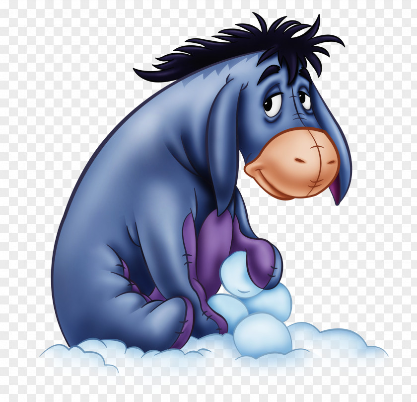 Eeyore With Snowballs Transparent Cartoon Piglet Winnie-the-Pooh Winnie The Pooh Tigger PNG