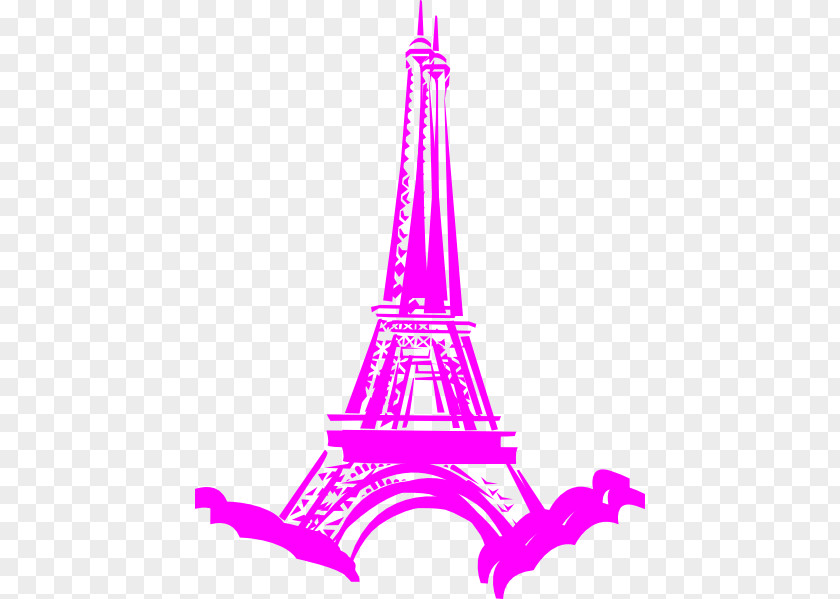 Eiffel Tower Pink Clip Art PNG