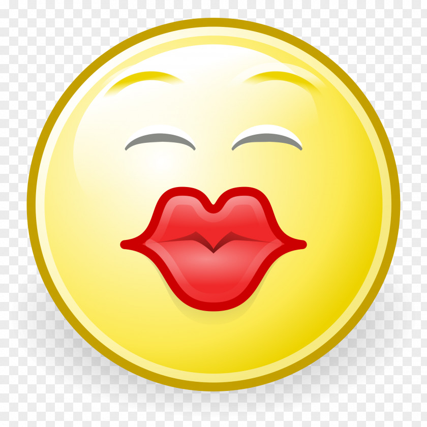 Kiss Smiley Emoticon Face PNG