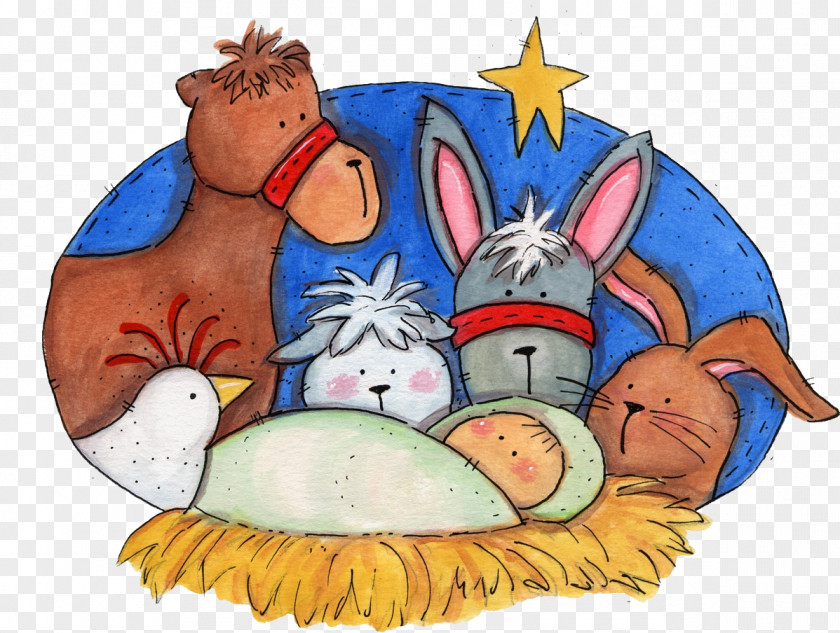 Rabbit Cartoon Christmas Clip Art PNG