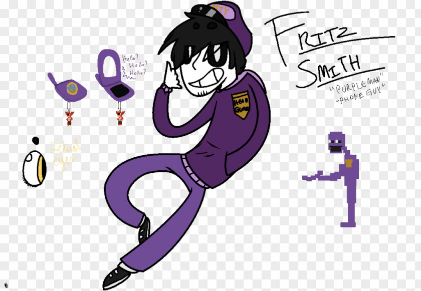 Five Nights At Freddy's 2 Animatronics Purple Man Art PNG