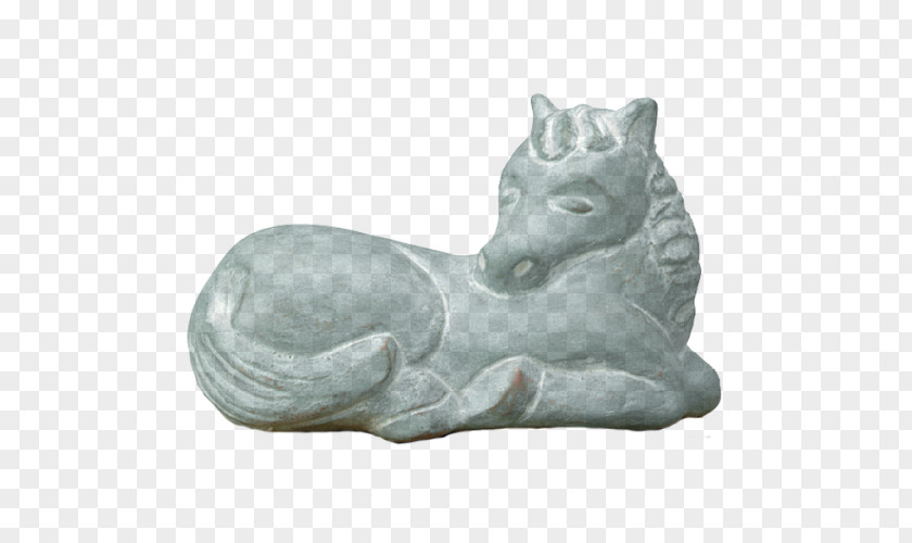 Hand-painted Horse Stone Carving Classical Sculpture Statue PNG