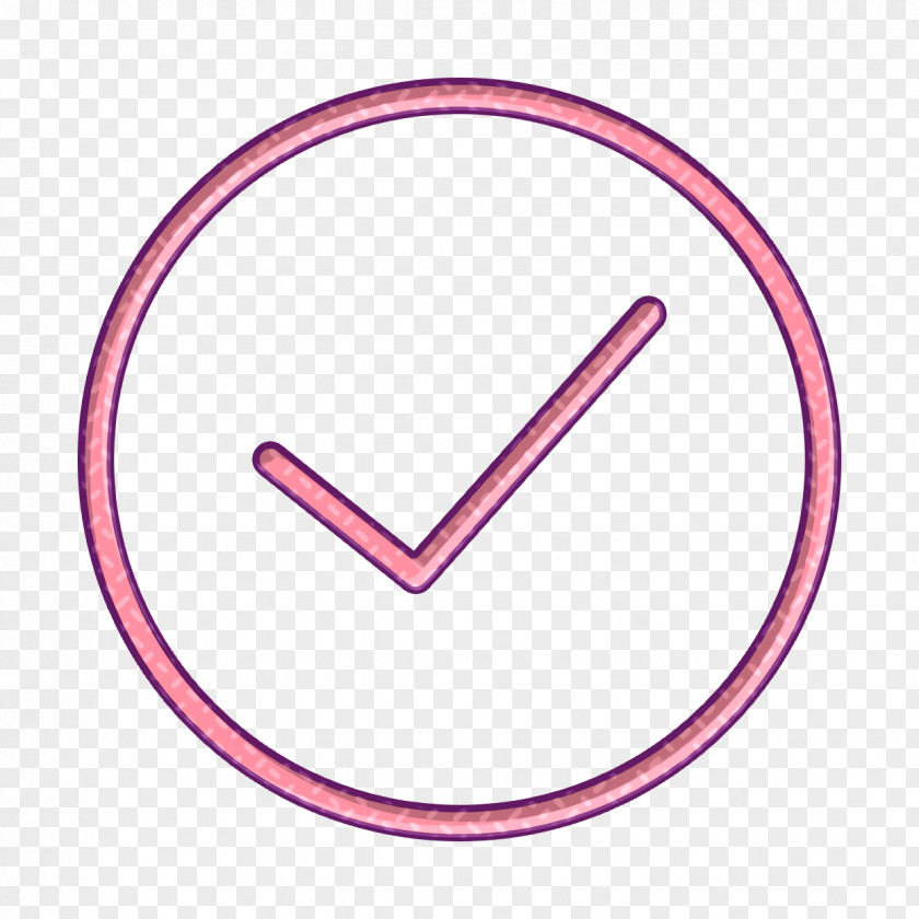 Symbol Pink Tick Icon PNG