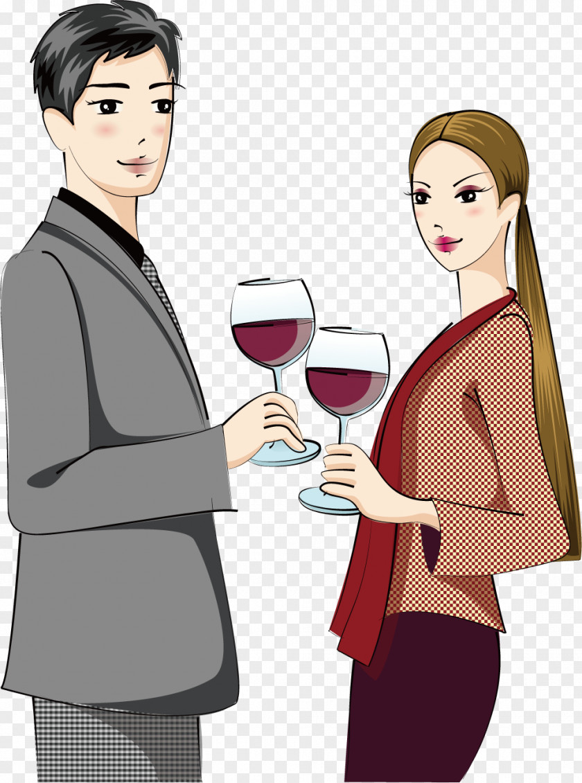 Investment Success Banquet Red Wine Investor Cartoon PNG