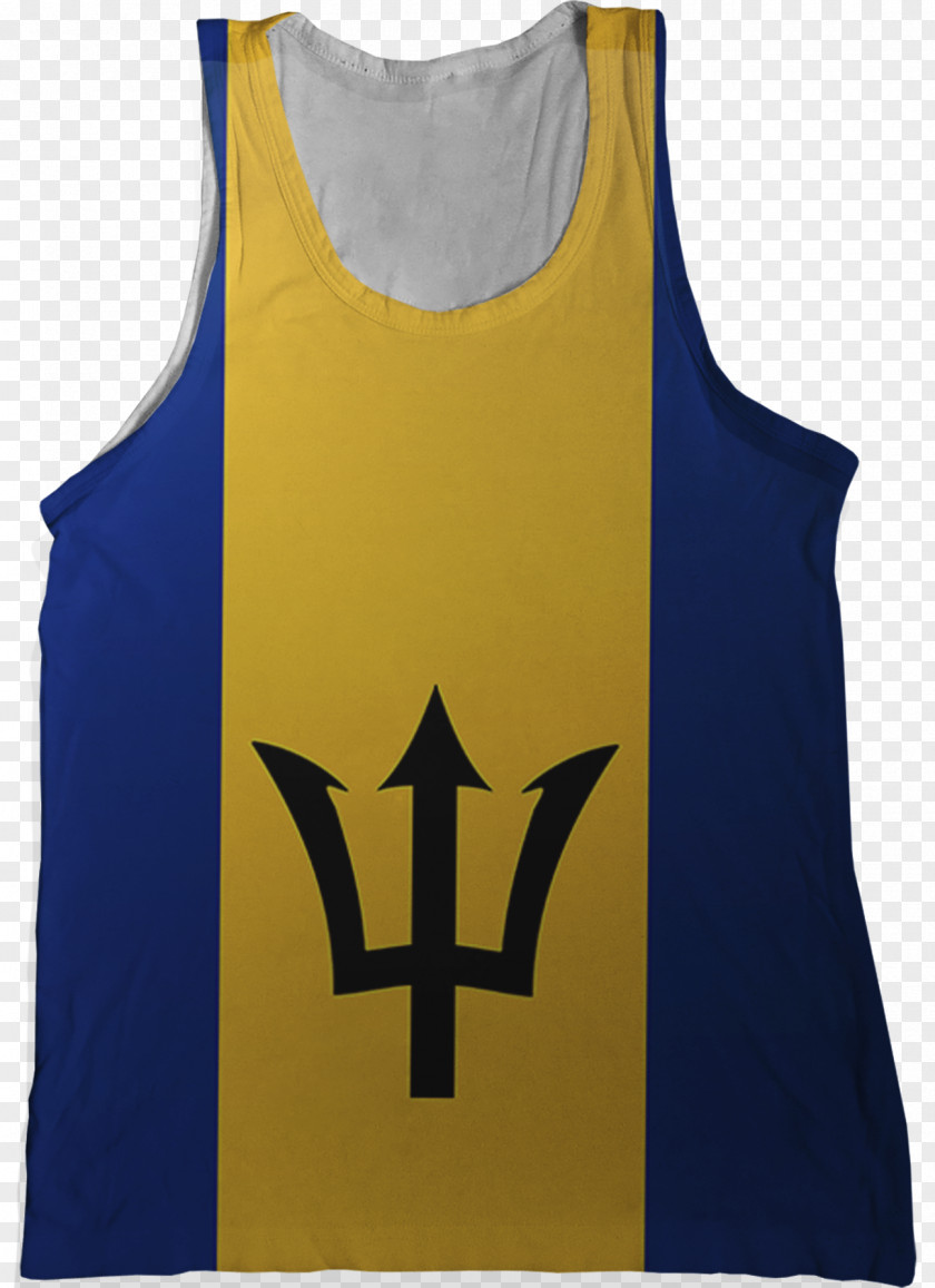 Flag Of Barbados National T-shirt PNG