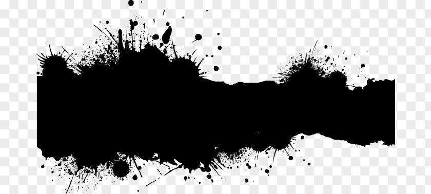 Ink Darkness White Brush Stroke PNG