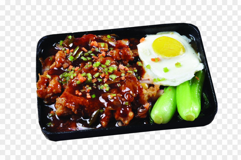 Iron Black Pepper Chicken Rice Bento Teppanyaki Kung Pao PNG