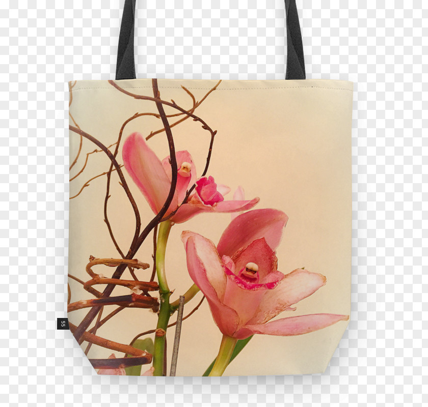 Rose Floral Design Tote Bag Family PNG
