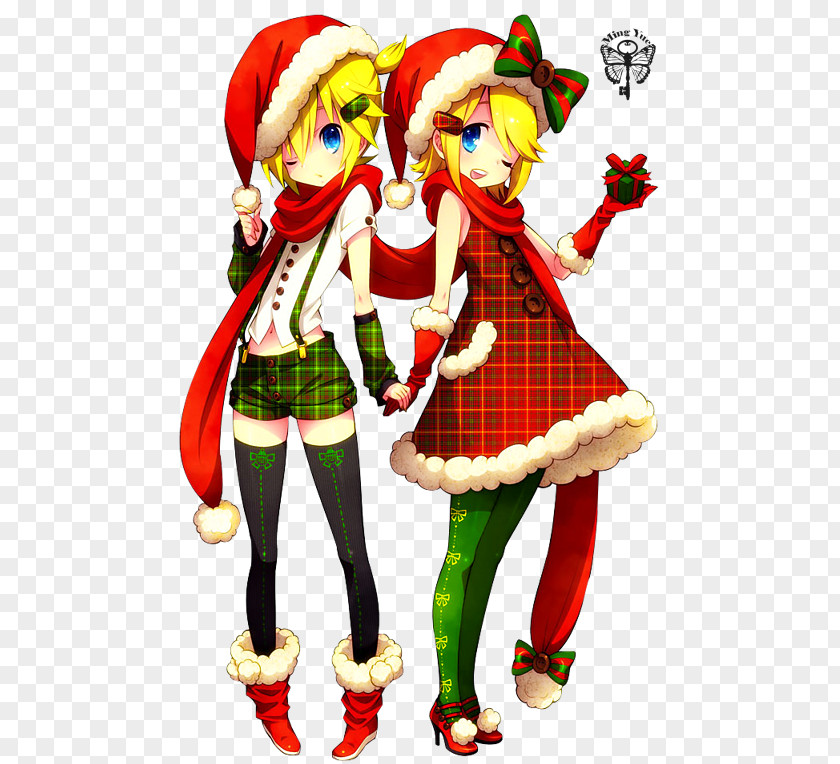 Yue Kagamine Rin/Len Christmas Elf Image Vocaloid Day PNG