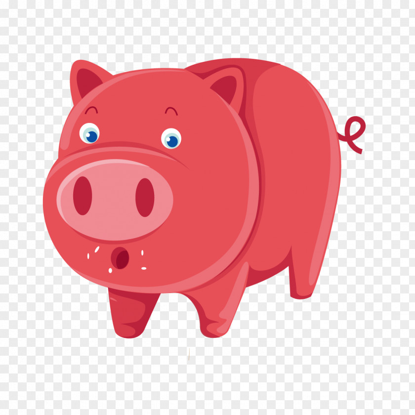 Cute Cartoon Pig Domestic Animal Clip Art PNG