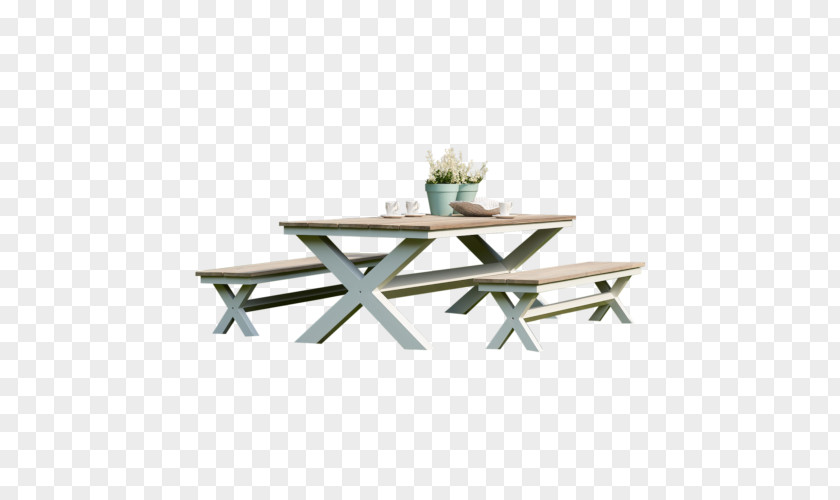 Grey Scale Picnic Table Garden Furniture PNG