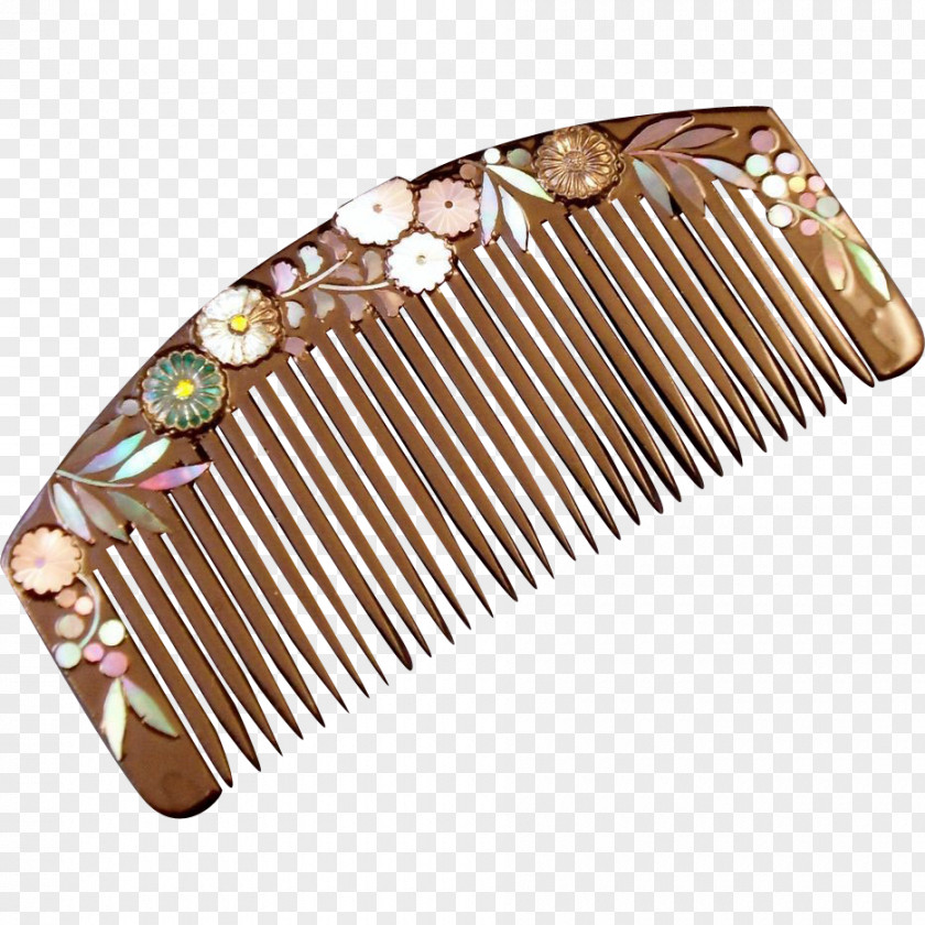 Japanese Wood Comb Hairpin Kanzashi Hairstyle PNG