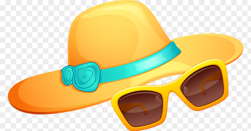 Summer Cliparts Hat Goggles Sunglasses PNG