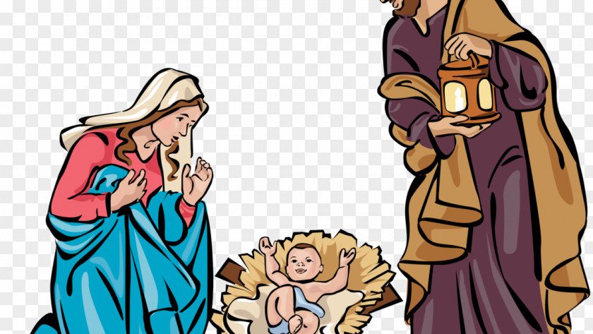 Cartoon Image Of Church Christmas Graphics Clip Art Nativity Scene Holy Family Jesus PNG