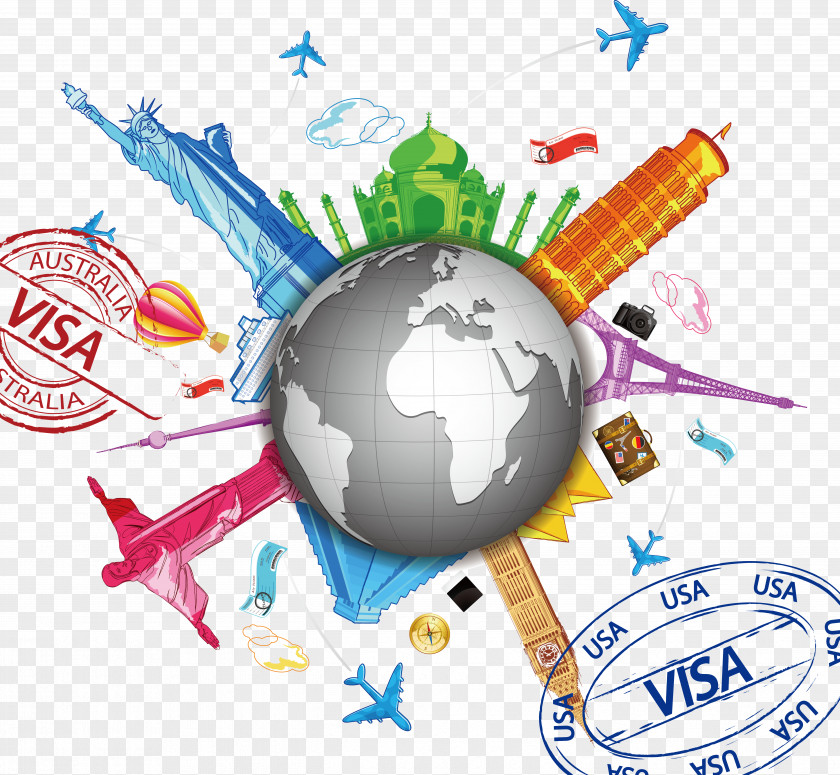 Global Travel World Flight Clip Art PNG