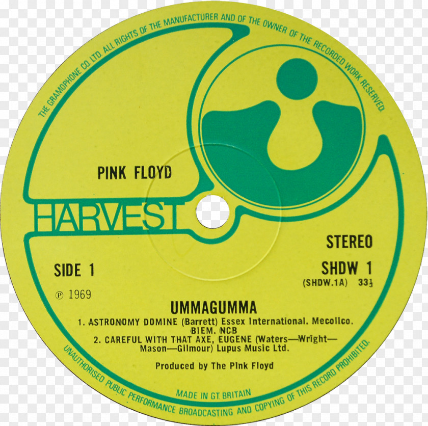 Pink Floyd Logo Atom Heart Mother Phonograph Record LP Ummagumma PNG