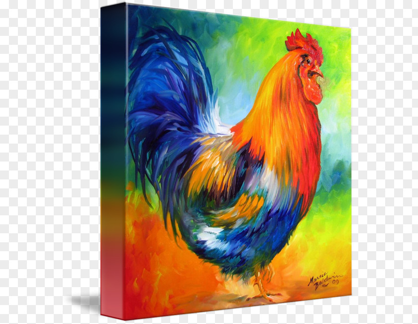 Rooster Art Oil Painting Imagekind PNG