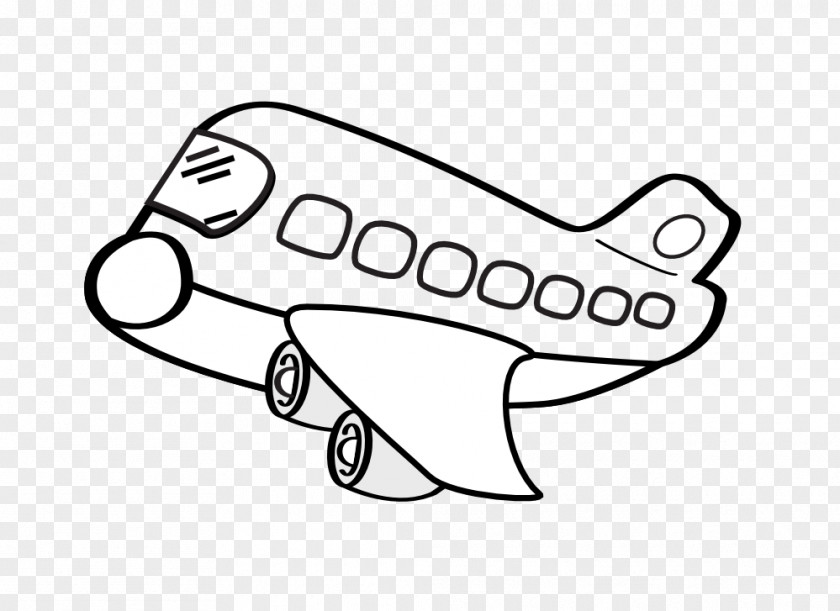 Cartoon Airplane Clipart Drawing White Clip Art PNG
