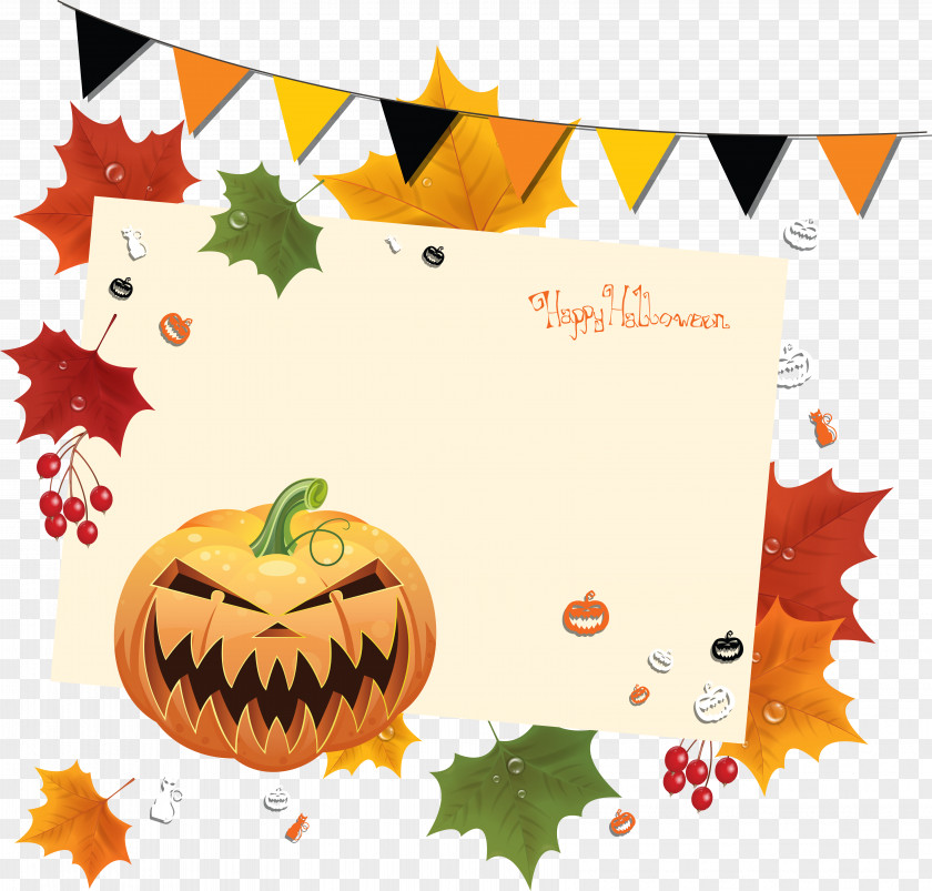 Halloween Card Pumpkin Clip Art PNG