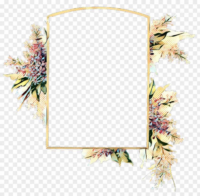 Interior Design Twig Vintage Floral Frame PNG