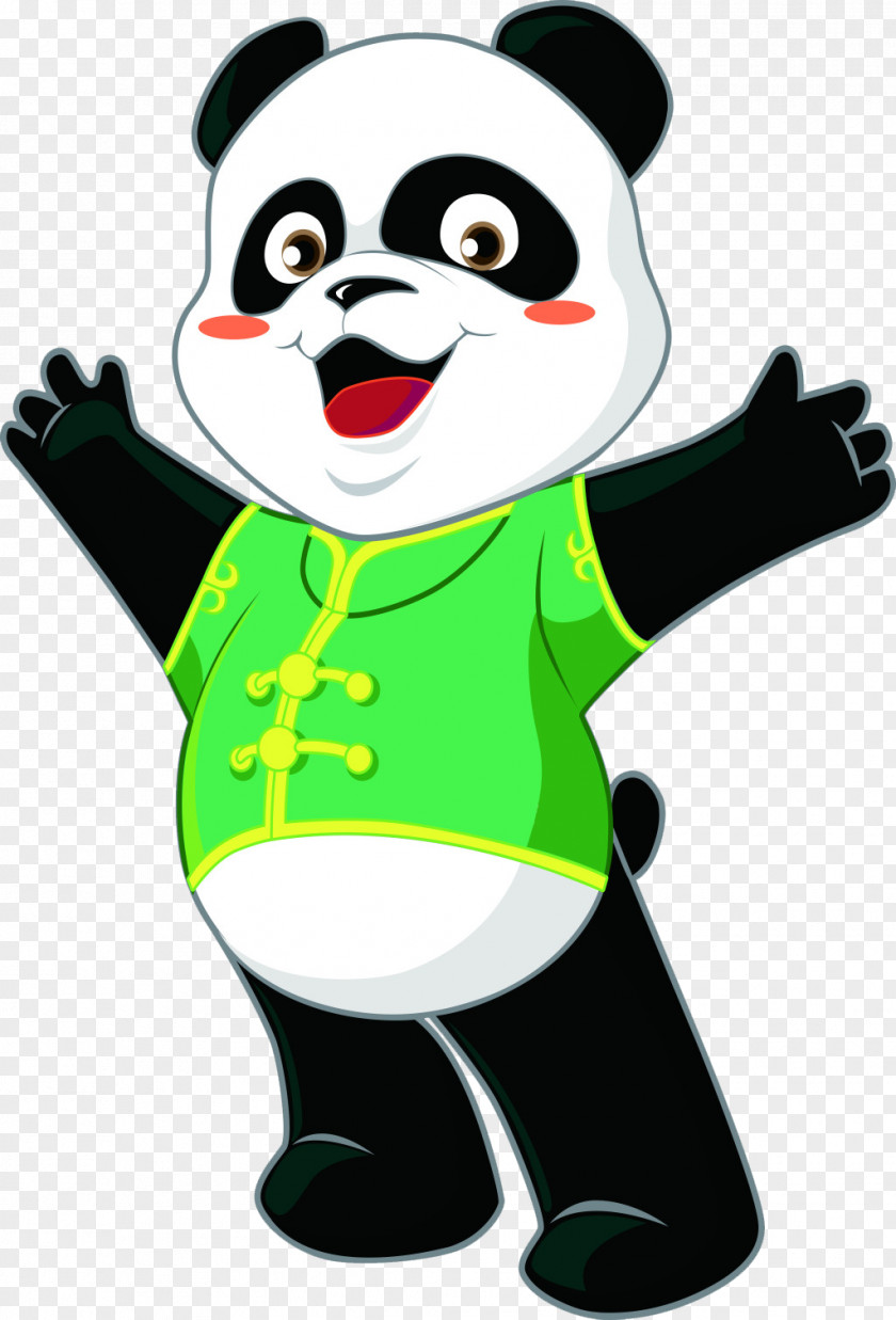 Lucky Panda Giant Cartoon Cuteness PNG