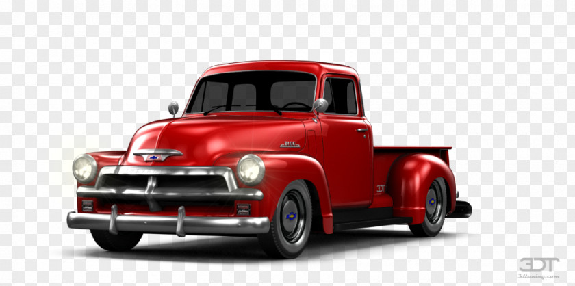 Red Truck Chevrolet Advance Design Car Pickup 1955 PNG