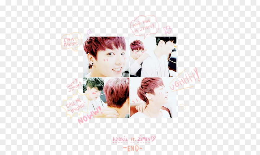 Vkook Hair Coloring Skin Pink M Font PNG